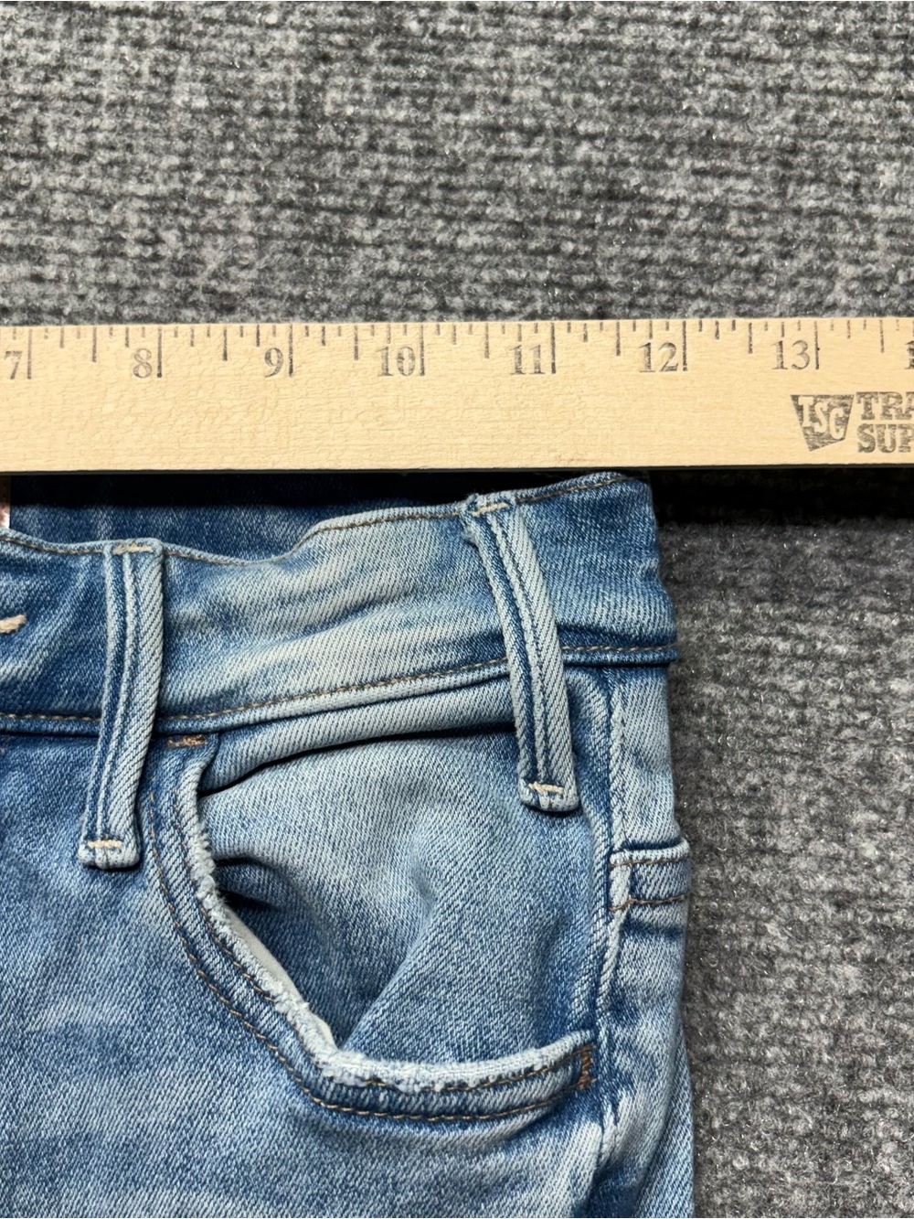 Mother Jeans Womens 25 Blue Hustler Ankle Fray in Au Revoir USA Made Stretch - Picture 8 of 14